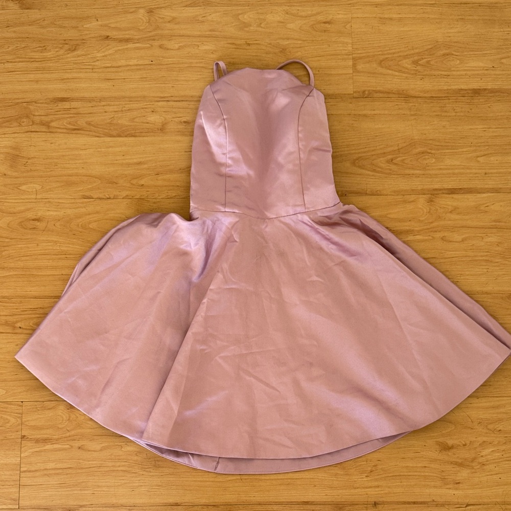 Elegant Pink Halter Dress